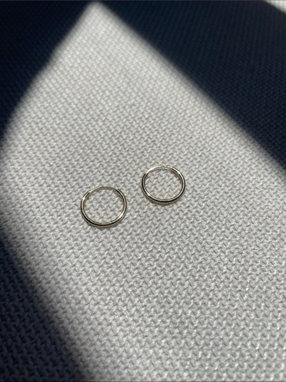 Mejuri Small Gold Hoops - Picture 3 of 4